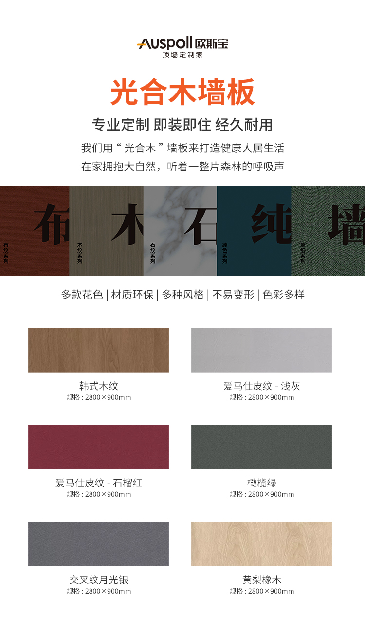 這是歐斯寶集成吊頂光合木墻板新產品介紹